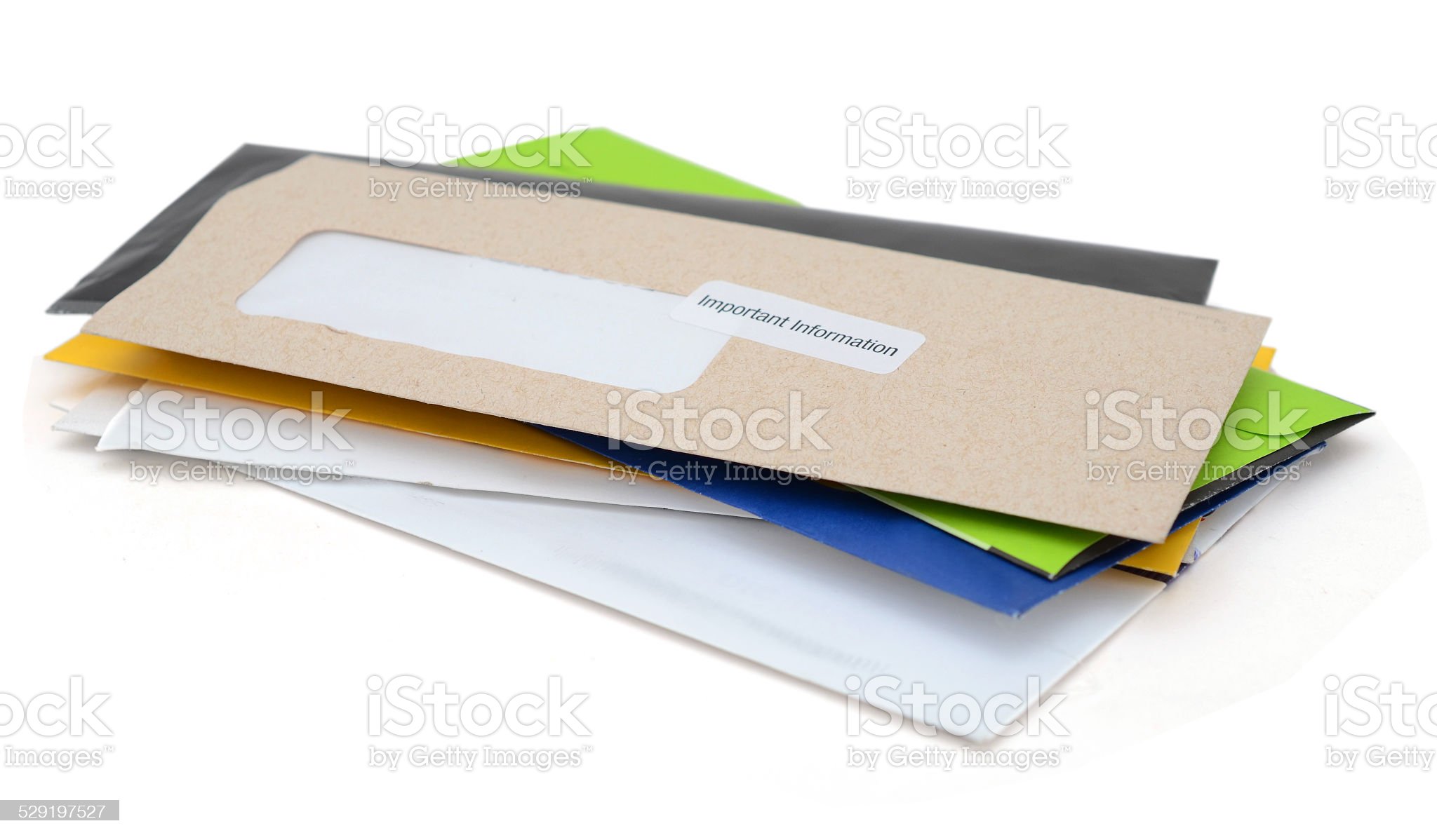 the family letter mails isolated white